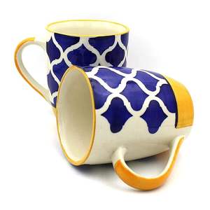 Taza de cerámica clásica, taza duradera asequible para bebidas calientes y frías, hermosa Taza de cerámica hecha a mano - Product Image 3