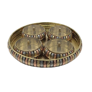 Plateau de service de forme carrée de conception classique et ensemble de quatre bols avec couvercle en verre pour bols de service de vaisselle de restaurant - Product Image 5