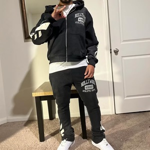 Sweats à capuche pour hommes Sweatshirts Broderie Lettre Hommes Femmes Survêtement Costume Lâche et Pantalon de survêtement Deux Pièces Y2k Hoodie Sportswear Sets - Product Image 1