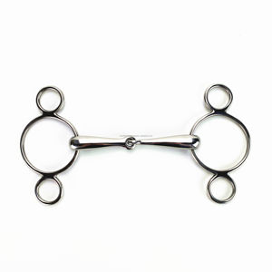 Mèche hollandaise à deux anneaux arc-en-ciel avec losange en cuivre produit équestre coloré - Product Image 2