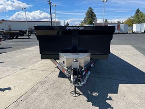 Remorque benne basculante hydraulique 7 x 14 14K avec suspension à ressorts à glissière HD, pneus radiaux LRE 235/80R16 (4), roue électrique à chargeur solaire - Product Image 4