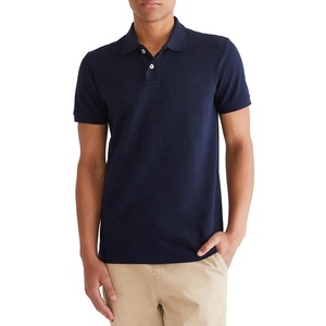 Low Price Men's Polo Shirts High Quality Fabric Custom Logo Plain Blank Short Sleeve Turn Down Collar Lightweight Golf Polo Tee - Product Image 1
