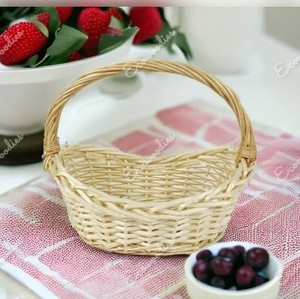 Encantadora Flor de boda de lujo o cesta de frutas y flores mixtas cesta tejida de mimbre ovalada de mimbre cesta tejida con asas para regalos - Product Image 5