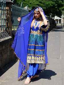 Afghan ชุดเดรสแต่งงานสำหรับผู้หญิงไซส์พิเศษ, ชุดเดรสลูกไม้เย็บปะต่อแขนยาวระบายอากาศได้ดีมีซิป - Product Image 5