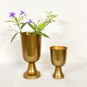 Jarrón Cilíndrico de Aluminio Niquelado, Diseño Único, Centro de Mesa para Bodas, para Plantas, Árboles, Jarrones Brillantes para Flores, Macetas - Product Image 4