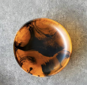 Bol en résine fait main de luxe avec incrustation d'agate, design écologique, style classique, taille et couleur personnalisées pour les fêtes, Thanksgiving, pâtes - Product Image 4