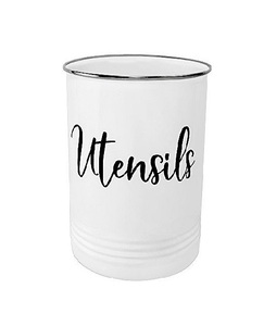 ภาชนะชุบสังกะสีแบบโบราณมีช่องใส่ของแบบเดี่ยวที่เก็บของในห้องครัวกล่องช้อนส้อมเหล็กมีดีไซน์แบบทุบ - Product Image 3