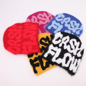 Gorro holgado de acrílico con puños de punto personalizado, ropa de calle, gorros con logotipo de etiqueta tejida privada, gorros de calavera de pescador, gorro de invierno - Product Image 4