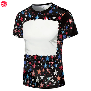 Nouveaux T-shirts d'été tricotés à manches courtes pour hommes et unisexe, imprimés par sublimation, en tissu polyester/coton anti-rétrécissement - Product Image 5