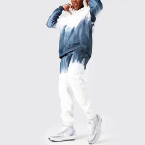 Vente en gros Ensembles deux pièces à manches longues pour hommes personnalisés Survêtement teinture par cravate Survêtement taille plus Costumes de sport teinture par nouage-Survêtement taille XL - Product Image 1