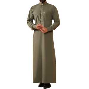 Prix de gros, différentes tailles, thobe musulman islamique pour hommes, jubba thobe, grande taille, vêtements pour hommes de Dubaï - Product Image 1