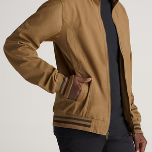 Custom Designed High Quality <b>Thin</b> Canvas Bomber <b>Jackets</b> Durable Stand Collar Available for Bulk Orders - Product Image 6