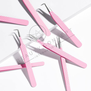 Set of 12 Pieces for Volume Eyelash Extension Precision Lash Tweezers Cosmetic Tool Set for Eyelash Extensions with Storage Case - Product Image 6