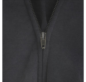 Moda cuello alto peso pesado de gran tamaño Color negro Sudadera con capucha logotipo bordado personalizado Streetwear Regular Fit sólido - Product Image 2