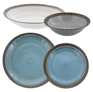 Vente en gros de vaisselle en porcelaine de conception moderne japonaise, grandes assiettes de service à soupe inclinées, bols en céramique écologiques, usage domestique - Product Image 1