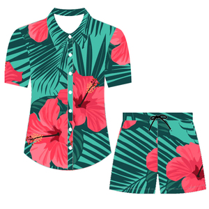 เสื้อชายหาดฮาวายของผู้ชายชุดสั้นสีพื้นพร้อมหน้าจอ DTF DTG และการพิมพ์ดิจิตอล - Product Image 3