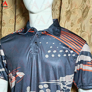 Camisetas de cuello Polo para hombre en negro con logotipo bordado Algodón transpirable Tallas grandes para polos - Product Image 6