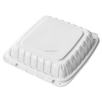 PTPACK Mfpp Récipient de nourriture à clapet à charnière Boîte à lunch en plastique à emporter Bento à charnière Restaurant jetable biodégradable