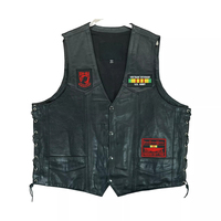 Gilet de moto en cuir véritable vintage, patchs, qualité supérieure, fabrication personnalisée, nouveau style 2025, gilets personnalisés