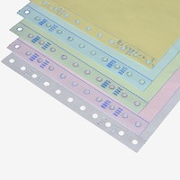 Papel Continuo sin Carbón NCR CB CFB CF A4 210x297mm, Papel para Computadora de 2-3 Capas, Perforado para Alimentación por Pin, para Facturas y Uso en Oficina