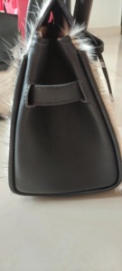 Black <b>White</b> Cow Pattern <b>Handbag</b> Fur Texture Tote Bag Structured Carryall for Daily Use - Product Image 3