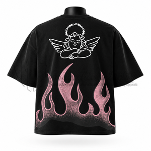 Camiseta Personalizada con Estampado Urbano, Camiseta Gráfica de Algodón Oversize, Fabricante de Ropa OEM ODM - Product Image 2