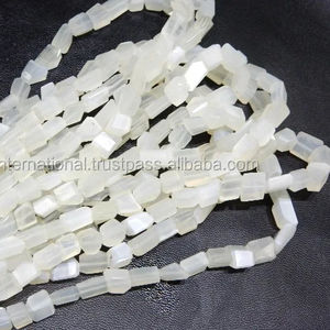 100% piedra preciosa de ojo de tigre Natural facetada pepitas de piedra lunar blanca DIY fabricación de joyas cuentas sueltas 10-17mm Alifinternational - Product Image 5