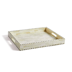 Incrustation d'os indien authentique fait à la main plateau sophistiqué en résine plateau de service décoratif pour cuisine maison taille personnalisée idée cadeau - Product Image 3
