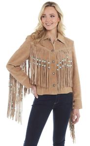 CHAQUETAS DE CUERO DE ANTE CON FLECOS CON ESTILO - Product Image 3