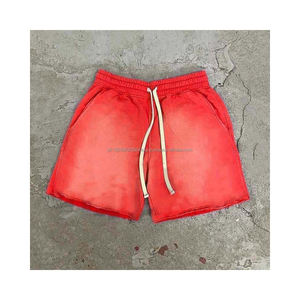 2025กางเกงขาสั้นซับเหงื่อผ้าคอตตอนสำหรับผู้ชายกางเกงขาสั้นลายกรดซักด้วยลายพิมพ์ดิจิตอลแบบวินเทจสำหรับฤดูร้อน - Product Image 1