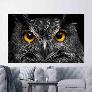 Toile d'art imprimée avec motif de hibou élégant - Décoration de ferme, cadeau personnalisé, 1P : Prêt à accrocher - Product Image 1