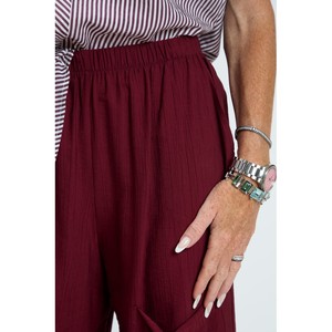 Made in Italy Primavera Verano Pantalón de pierna ancha de viscosa para mujer Diferentes colores disponibles - Product Image 3