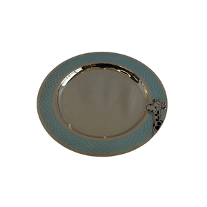 Assiette de service en étain martelé design vintage Assiette de service en métal décorative créative pour mariage et événements formels - Product Image 6