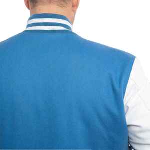 Chaqueta Universitaria de Alta Calidad, Estilo Varsity, Chaqueta de Moda Urbana con Mangas de Cuero, Transpirable, para Invierno - Product Image 4