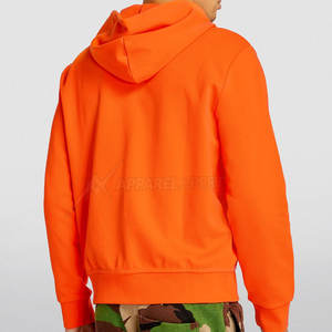 Sudaderas con capucha para hombre de alta calidad Ropa de invierno Cremallera Diseño simple liso Impreso Calentamiento ligero Disponible Color naranja 3XL 6XL - Product Image 4