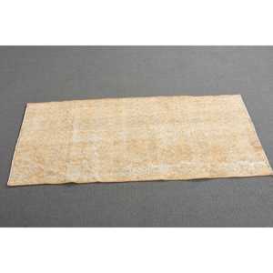 พรมขนาด 2x4.6 ฟุต, พรมตุรกีโบราณ, พรมสีน้ำตาลขาวไล่เฉด - Product Image 2