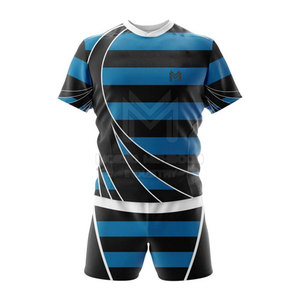 Uniforme de rugby sur mesure de haute qualité, taille plus, respirant, léger, séchage rapide, 100% polyester, ensembles fabriqués par le fabricant - Product Image 1
