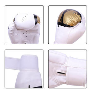 Professional Genuine Leather Boxing Gloves Lace-up Closure Adjustable Wrist Strap Stretch Custom Logo Training Gloves - Product Image 4