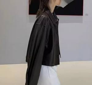 Top Quality Short-Length <b>Women</b> <b>Jacket</b> OEM Breathable Fashion PU Leather <b>Jacket</b> Wholesale Casual <b>Women</b> <b>Jacket</b> Manufacturer - Product Image 2