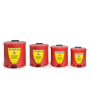 Contenitore di raccolta di sicurezza 20 l, acciaio, rosso, con ammortizzazione del coperchio - Product Image 5