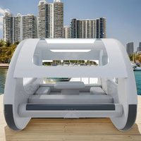 Bateau électrique gonflable avec plate-forme de PVC, moteur sans brosse silencieux et accélérateur réglable