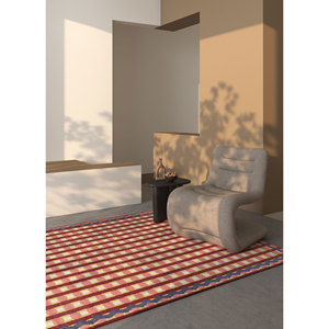 พรมขนสัตว์ทำมือขนาดใหญ่ลายทางสีแดงส้มแบบทอเรียบ รุ่น ADWL-13293 สำหรับตกแต่งบ้าน - Product Image 6