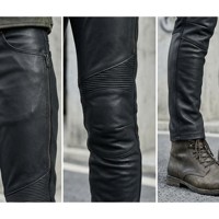 Pantalon de jogging streetwear en molleton de coton mat pour homme, coupe slim inspirée du motocross, avec empiècements côtelés, style motard personnalisé