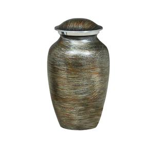 Urna para adultos de diseño clásico moderno, cenizas humanas grabadas, urna de cremación de aluminio Floral de peltre clásico, funerales de latón y Metal - Product Image 2