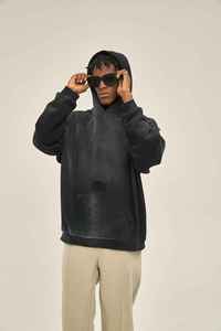 Sweat-shirt streetwear personnalisé de haute qualité, en molleton, vierge, vintage, double couche, délavé à l'acide, décoloré au soleil, sweat-shirts de la meilleure qualité - Product Image 6