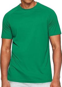 Nuevos hombres de manga corta 88% poliéster, 12% Spandex Camiseta cuello redondo ligero camisetas para hombres entrenamiento atlético Casual - Product Image 4