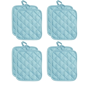 Ensemble de mitaines de four et de porte-casseroles en coton respectueux de l'environnement Gants de cuisine pour barbecue résistants à la chaleur pour la cuisine et la pâtisserie - Product Image 2