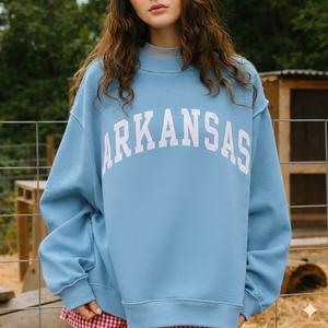 Sweat-shirt molletonné à col montant pour femme, grande taille, personnalisable, collection automne/hiver, manches longues, option de personnalisation frontale, directement de l'usine - Product Image 1