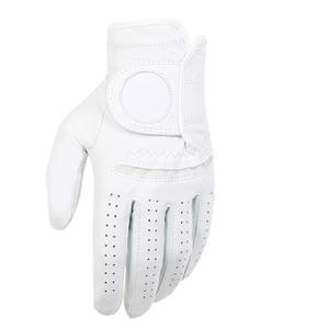Best Selling Custom Logo Unisex Options With Personalized Cabretta Leather White Golf <b>Gloves</b> Adult Finger Protection for Sports - Product Image 3