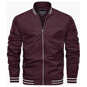 Venta caliente al aire libre chaquetas de los hombres cortavientos ligero cremallera completa prendas de vestir hombres chaqueta de bombardero Jacquetta's Masculino - Product Image 6